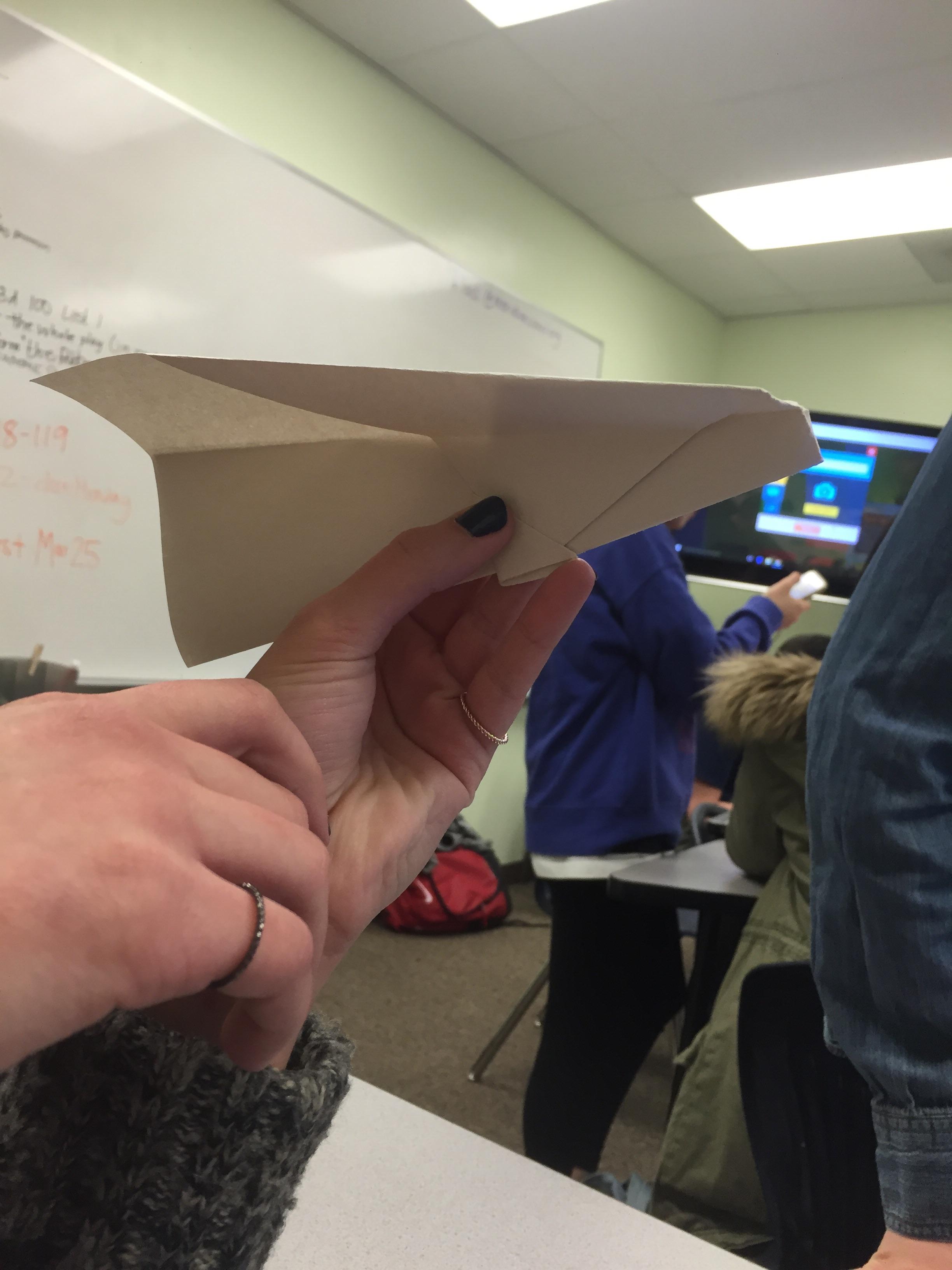 "Paper Airplane From Utah" Response on The Wonderment