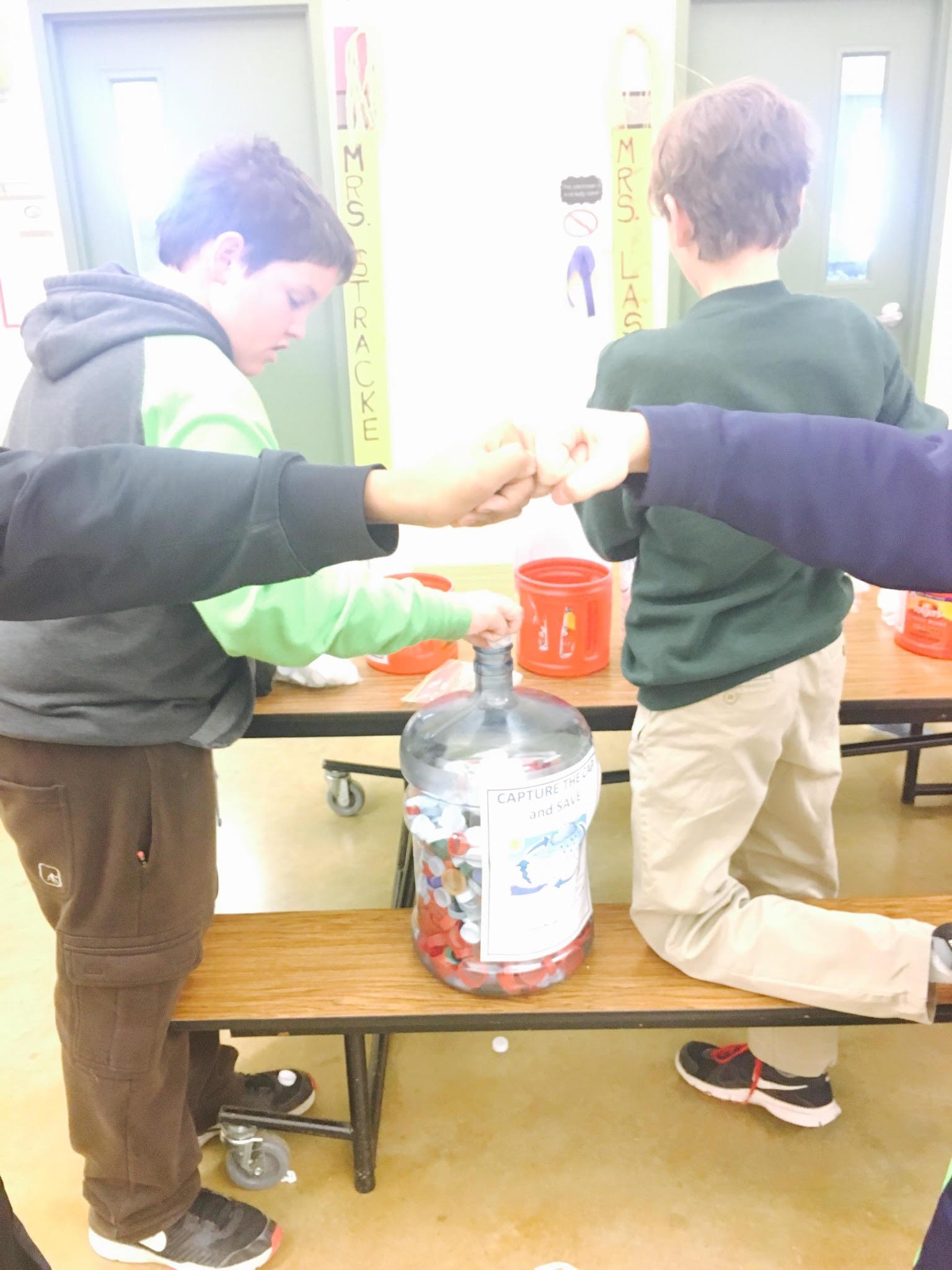 Lots Of Helpers Gathering Caps